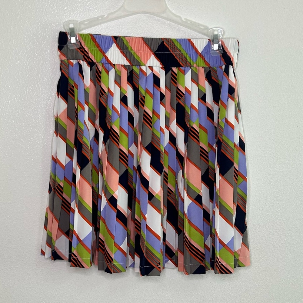 Banana Republic geometric pattern colorful pleated skirt
